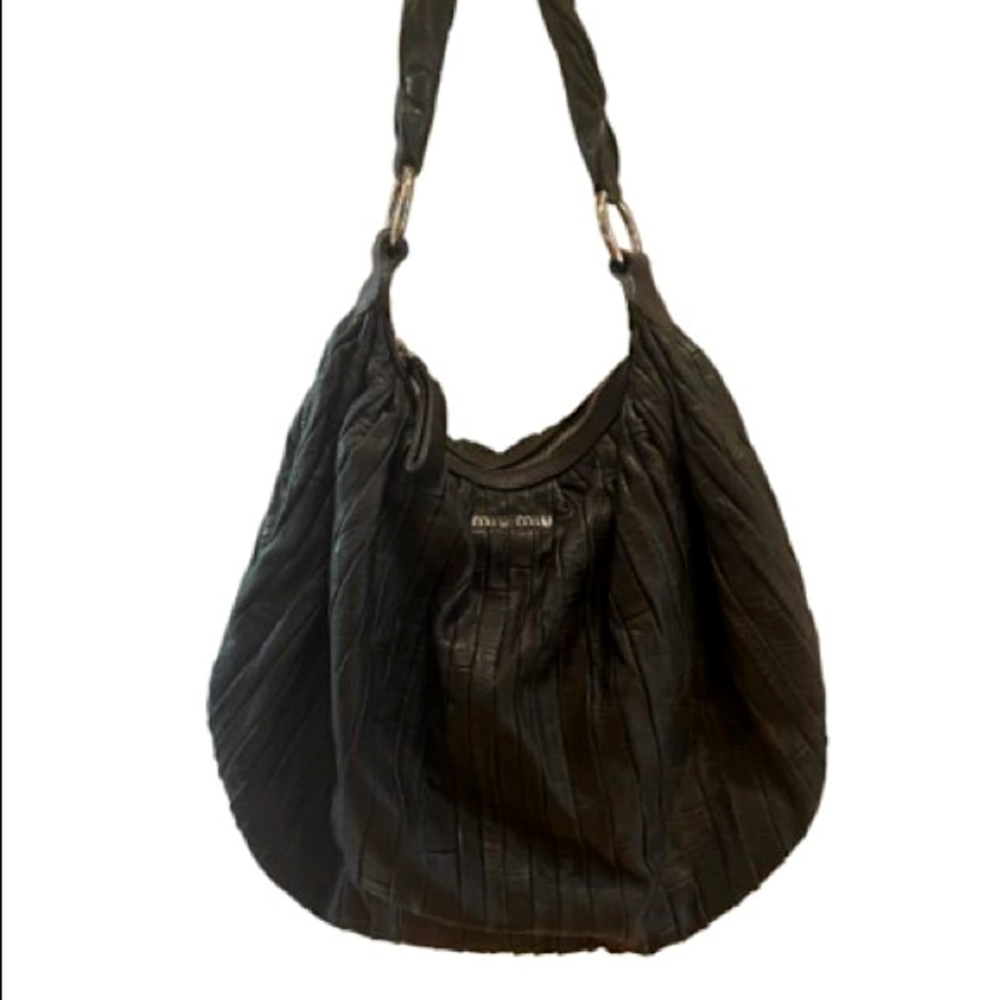 Miu Miu leather patchwork shoulder bag